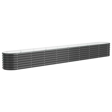 Vidaxl plantenbak 332x40x36 cm gegalvaniseerd staal antracietkleurig