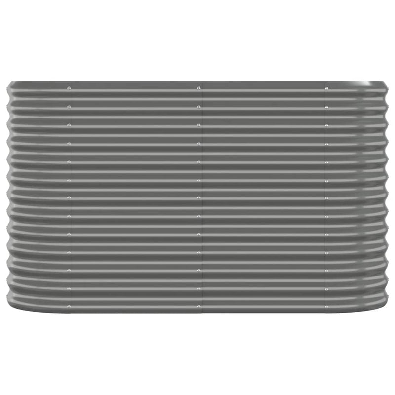 Load image into Gallery viewer, Vidaxl plantenbak 114x40x68 cm gepoedercoat staal grijs
