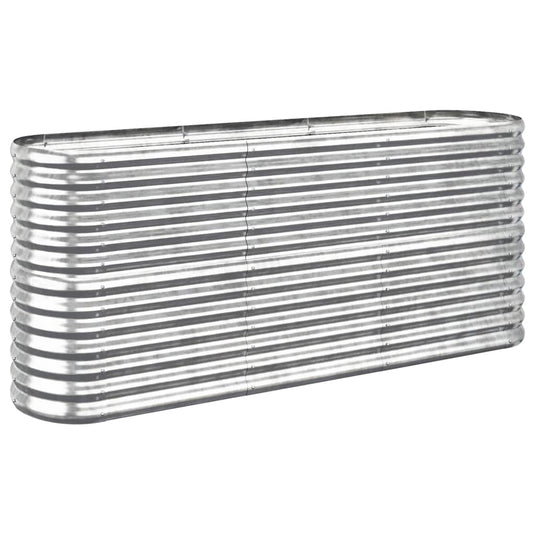 Vidaxl plantenbak 152x40x68 cm gegalvaniseerd staal zilverkleurig