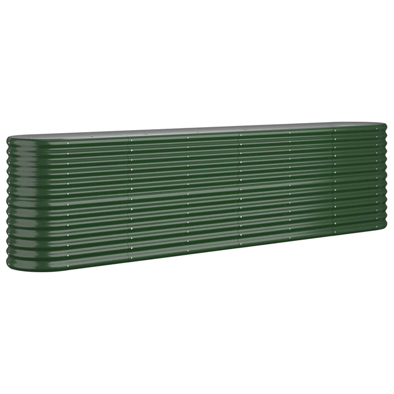 Load image into Gallery viewer, Vidaxl plantenbak 260x40x68 cm gegalvaniseerd staal groen
