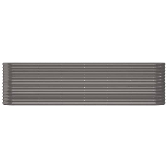 Vidaxl plantenbak 260x40x68 cm gepoedercoat staal grijs