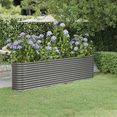 Vidaxl plantenbak 260x40x68 cm gegalvaniseerd staal grijs