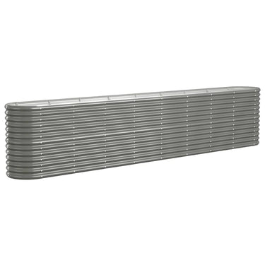 Vidaxl plantenbak 332x40x68 cm gegalvaniseerd staal grijs