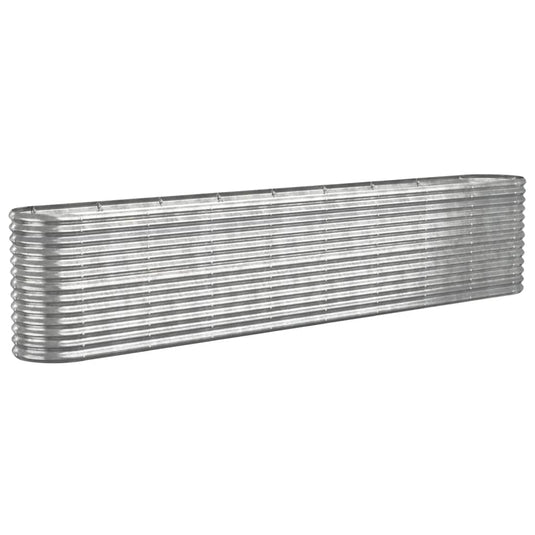 Vidaxl plantenbak 332x40x68 cm gegalvaniseerd staal zilverkleurig