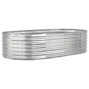 Vidaxl plantenbak 152x80x36 cm gegalvaniseerd staal zilverkleurig