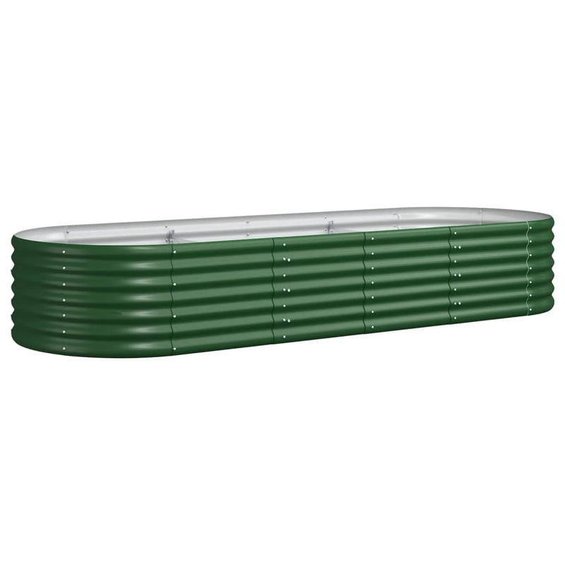 Load image into Gallery viewer, Vidaxl plantenbak 224x80x36 cm gegalvaniseerd staal groen
