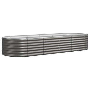 Vidaxl plantenbak 224x80x36 cm gegalvaniseerd staal grijs