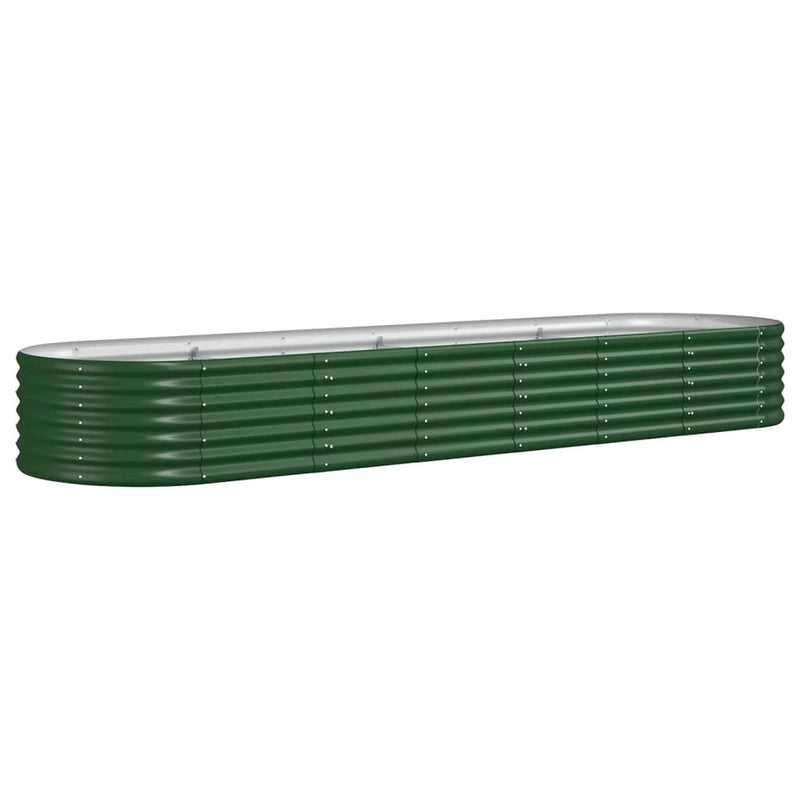 Load image into Gallery viewer, Vidaxl plantenbak 296x80x36 cm gegalvaniseerd staal groen

