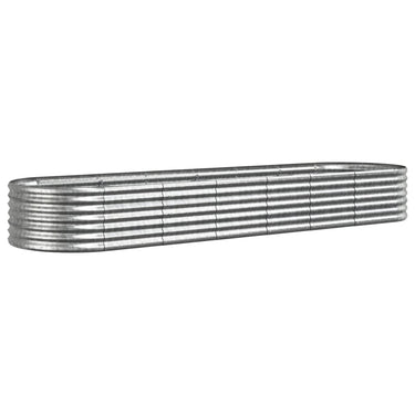 Vidaxl plantenbak 296x80x36 cm gegalvaniseerd staal zilverkleurig