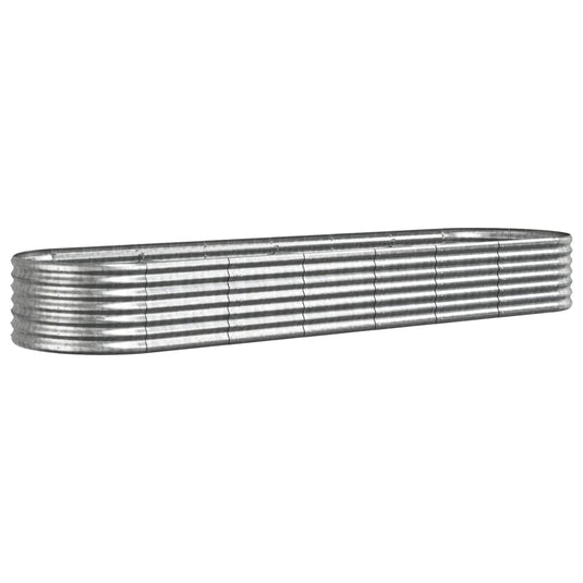 Vidaxl plantenbak 296x80x36 cm gegalvaniseerd staal zilverkleurig