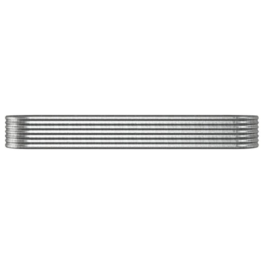 Vidaxl plantenbak 296x80x36 cm gegalvaniseerd staal zilverkleurig