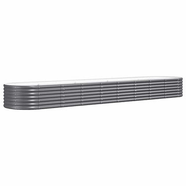 Vidaxl plantenbak 368x80x36 cm gegalvaniseerd staal antracietkleurig