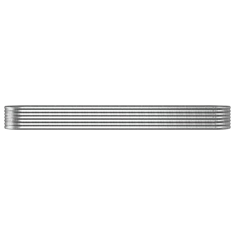 Load image into Gallery viewer, Vidaxl plantenbak 368x80x36 cm gepoedercoat staal zilverkleurig
