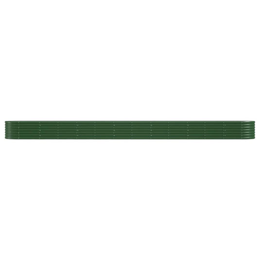 Vidaxl plantenbak 512x80x36 cm gegalvaniseerd staal groen