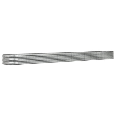 Vidaxl plantenbak 620x80x36 cm gegalvaniseerd staal zilverkleurig