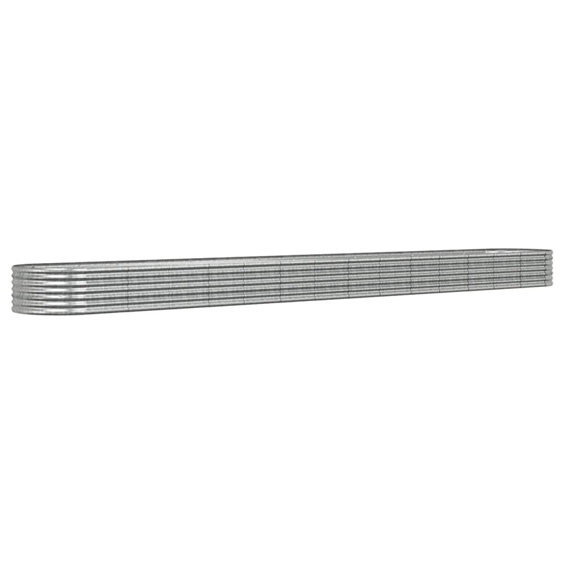 Load image into Gallery viewer, Vidaxl plantenbak 620x80x36 cm gegalvaniseerd staal zilverkleurig
