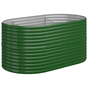 Vidaxl plantenbak 152x80x68 cm gegalvaniseerd staal groen