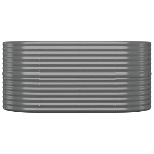 Vidaxl plantenbak 152x80x68 cm gegalvaniseerd staal grijs