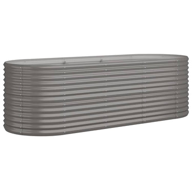 Vidaxl plantenbak 224x80x68 cm gegalvaniseerd staal grijs