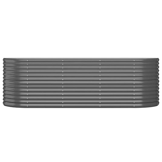 Vidaxl plantenbak 224x80x68 cm gepoedercoat staal antracietkleurig