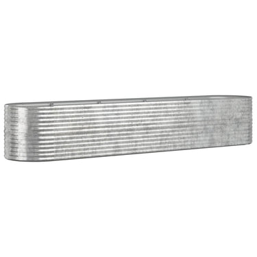 Vidaxl plantenbak 368x80x68 cm gegalvaniseerd staal zilverkleurig
