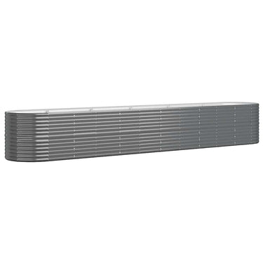 Vidaxl plantenbak 440x80x68 cm gegalvaniseerd staal antracietkleurig