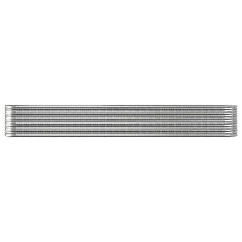 Load image into Gallery viewer, VidaXL Plantenbak 512x80x68 cm gepoedercoat staal zilverkleurig
