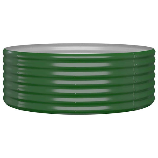 Vidaxl plantenbak 100x100x36 cm gegalvaniseerd staal groen