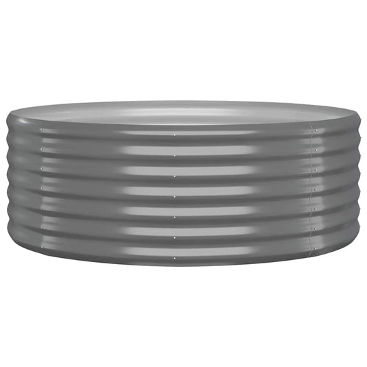 Vidaxl plantenbak 100x100x36 cm gegalvaniseerd staal grijs