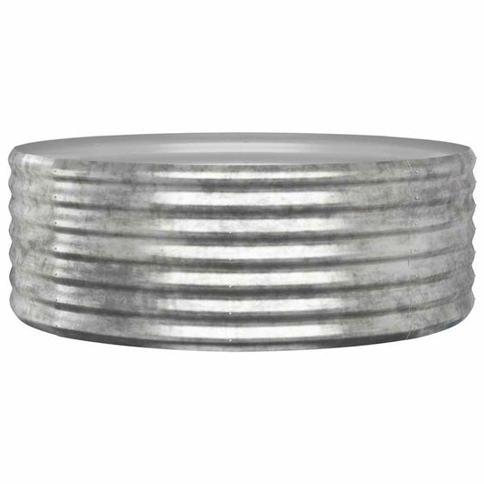Vidaxl plantenbak 100x100x36 cm gegalvaniseerd staal zilverkleurig