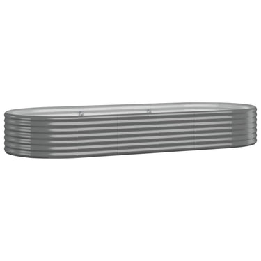 Vidaxl plantenbak 249x100x36 cm gegalvaniseerd staal grijs