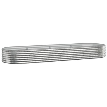 Vidaxl plantenbak 322x100x36 cm gegalvaniseerd staal zilverkleurig