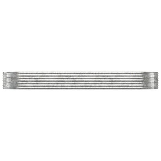 Vidaxl plantenbak 322x100x36 cm gegalvaniseerd staal zilverkleurig