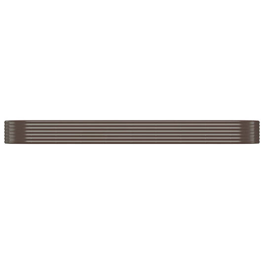 Vidaxl plantenbak 396x100x36 cm gegalvaniseerd staal bruin