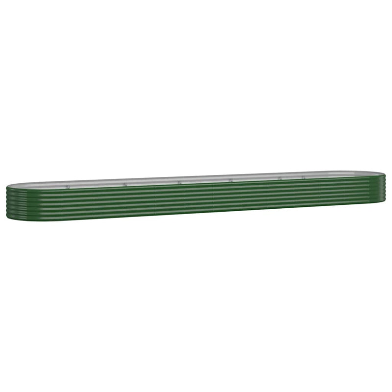 Afbeelding laden in galerijviewer, Vidaxl plantenbak 507x100x36 cm gegalvaniseerd staal groen
