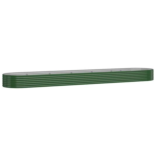 Vidaxl plantenbak 507x100x36 cm gegalvaniseerd staal groen