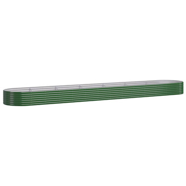 Vidaxl plantenbak 544x100x36 cm gegalvaniseerd staal groen