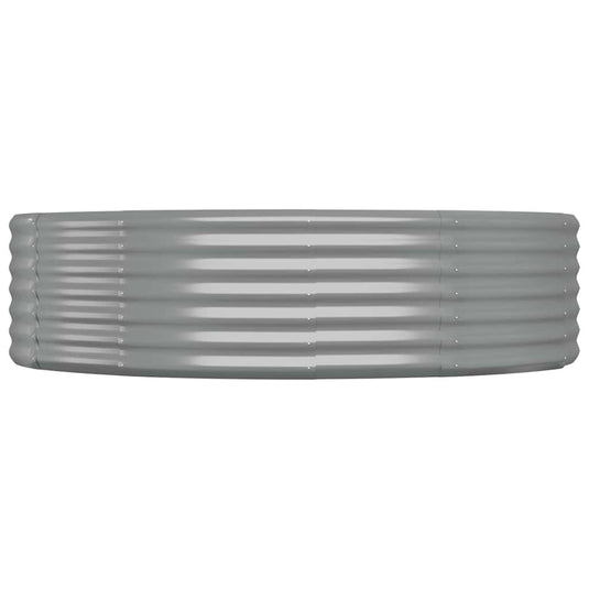 Vidaxl plantenbak 140x140x36 cm gegalvaniseerd staal grijs