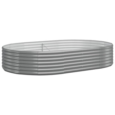 Vidaxl plantenbak 214x140x36 cm gegalvaniseerd staal grijs