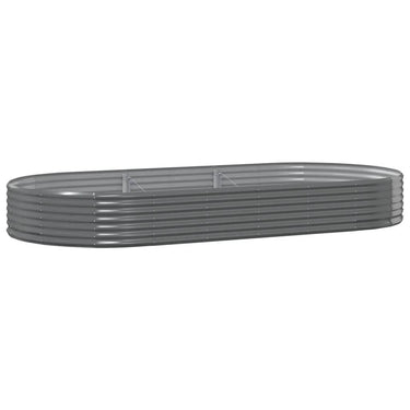 Vidaxl plantenbak 296x140x36 cm gegalvaniseerd staal grijs