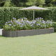Vidaxl plantenbak 373x140x36 cm gegalvaniseerd staal grijs
