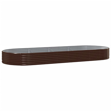 Vidaxl plantenbak 373x140x36 cm gegalvaniseerd staal bruin