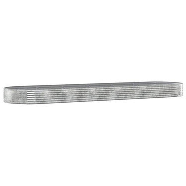 Vidaxl plantenbak 523x140x36 cm gegalvaniseerd staal zilverkleurig