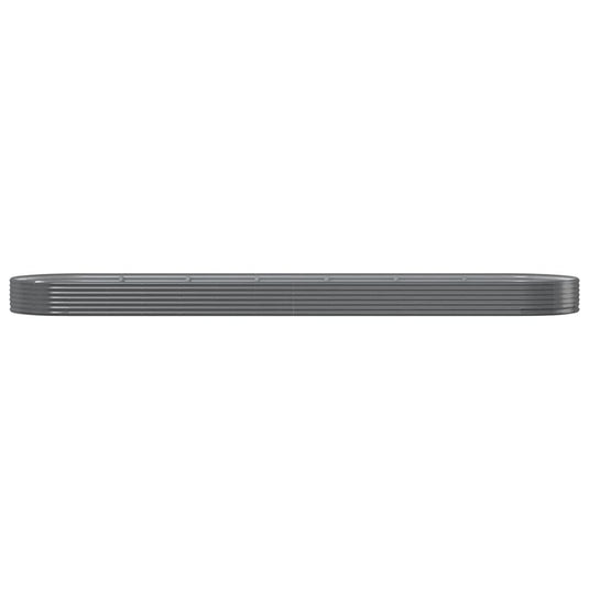 Vidaxl plantenbak 600x140x36 cm gegalvaniseerd staal grijs