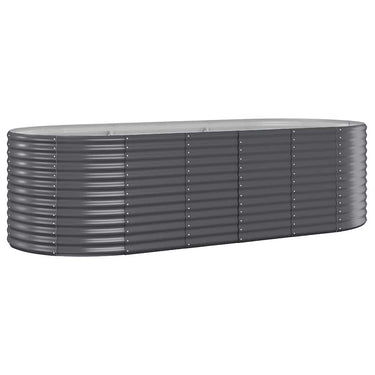 Vidaxl plantenbak 249x100x68 cm gegalvaniseerd staal antracietkleurig