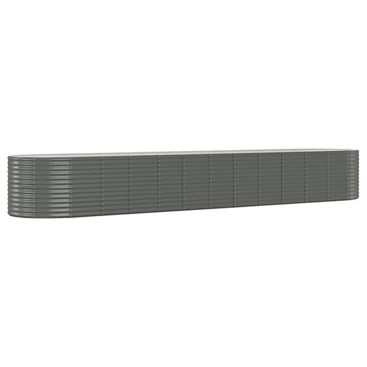 VidaXL Plantenbak 507x100x68 cm gepoedercoat staal grijs