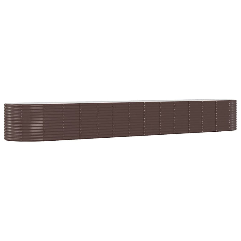 Load image into Gallery viewer, VidaXL Plantenbak 554x100x68 cm gepoedercoat staal bruin
