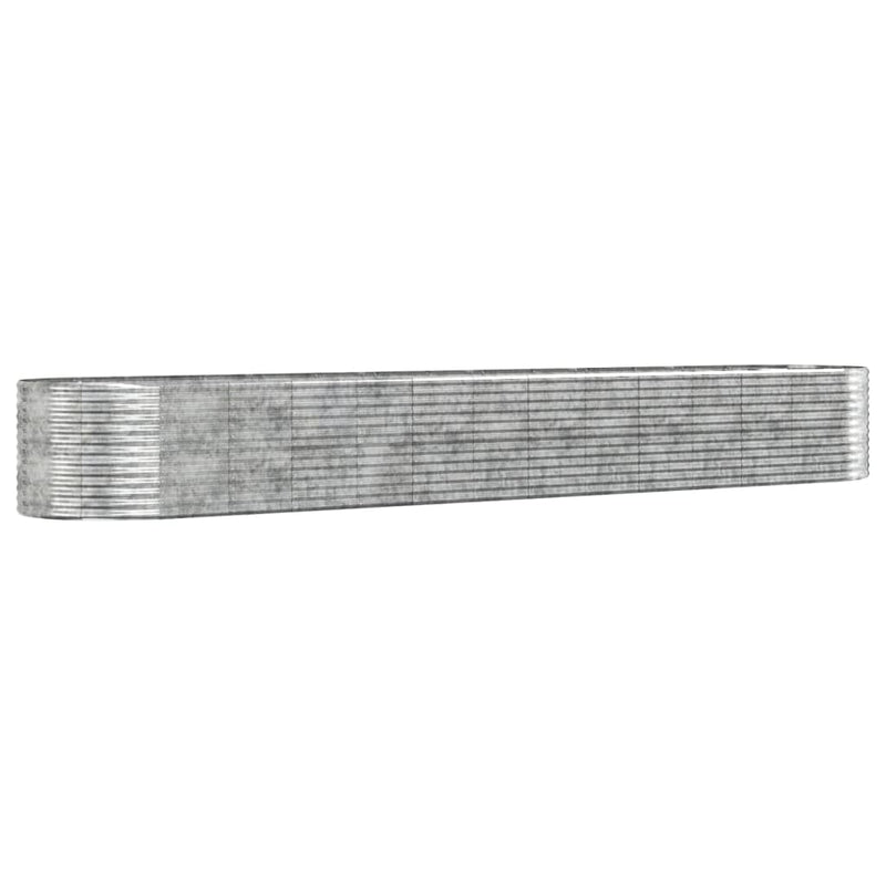 Load image into Gallery viewer, VidaXL Plantenbak 554x100x68 cm gepoedercoat staal zilverkleurig
