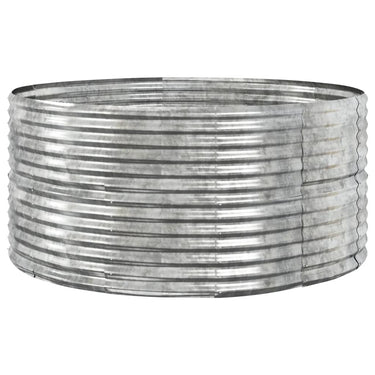 Vidaxl plantenbak 140x140x68 cm gegalvaniseerd staal zilverkleurig