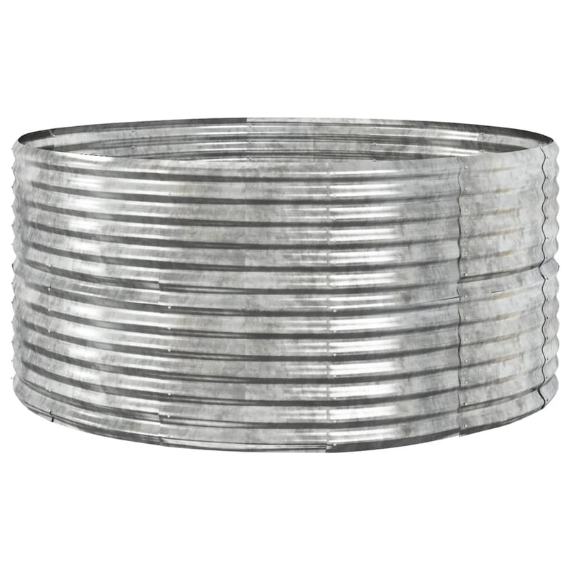 Load image into Gallery viewer, VidaXL Plantenbak 140x140x68 cm gepoedercoat staal zilverkleurig
